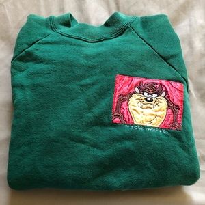 vintage taz crew neck